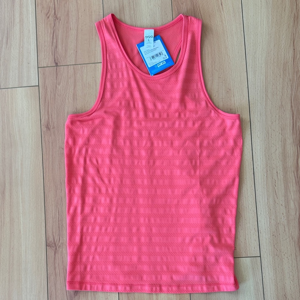 DSG Cabana Coral seamless racer back tank